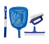 Kit de Nettoyage de Spa, Accessoires de Nettoyage de Piscine, y Compris Un écumoire à Mailles Fines, Une Brosse en éponge et Une Brosse de Nettoyage, pour Nettoyer Les bassins de Jardin