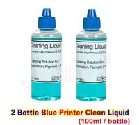 Kit de nettoyage de tête d'imprimante à jet d'encre 100ML, Compatible avec Epson Hp Brother Canon, buse et nettoyeur de tête d'impression pour nettoyage de tête d'imprimante200ML Blue No Tool