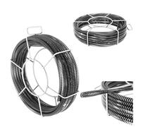 Kit de nettoyage de tuyaux à ressort spiral hydraulique de 5 m x 2,3 m et de 16