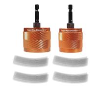 Kit de nettoyage de tuyaux en cuivre pour perceuse comprenant des brosses externes en fil d'acier pour nettoyage de tube interne, brosses, repla