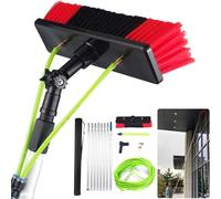 Kit de nettoyage de vitres alimenté à l'eau - Brosse télescopique de 30 cm et manche extensible pour un lavage efficace parfait pour un usage domestique et commercial