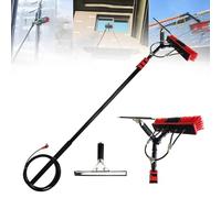 Kit de Nettoyage de vitres avec Brosse grattoir, Extensible de 3,6 à 10,8 m, idéal pour Le Nettoyage des Panneaux solaires et photovoltaïques, accès Facile et Brillance s