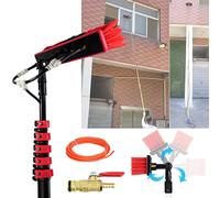 Kit de nettoyage de vitres d'extérieur avec brosse télescopique à eau pour l'entretien du panneau solaire et du verre
