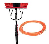 Kit de Nettoyage de vitres télescopique avec Brosse Extensible de 3,6 m à 12 m pour Panneaux solaires et Usage extérieur. Outil de Nettoyage de 30 cm pour Un Entretien EF