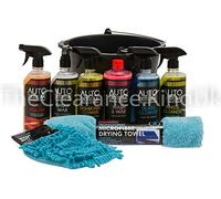 Kit de nettoyage de voiture 9 pièces, kit de lavage, valet, kit de lavage et de cire, serviette de séchage avec seau