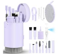 Kit de nettoyage d'écran de téléphone portable, brosse de clavier d'ordinateur pour iPhone, AirPods, MacBook, iPad, outil de nettoyage 20 en 1 pour appareil photo PC, moniteur, écouteurs, TV,