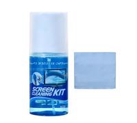 Kit de nettoyage d'écran en spray de 200 ml, nettoyant pour écran avec 1 chiffon en microfibre, kit de nettoyage pour écran LCD avec lingette, kit de nettoyage pour écran tactile pour téléviseurs,