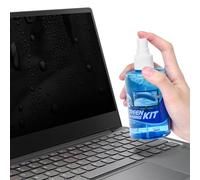 Kit de nettoyage d'écran - Nettoyant portable pour moniteur - Outil de nettoyage pour clavier - Pour TV et ordinateur portable - Bouteilles de 200 ml avec 1 chiffon en microfibre pour Smart TV