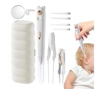 Kit de nettoyage des oreilles - Cuillère à d'oreille portable - Ensemble d'outils de nettoyage des oreilles pour, hommes, femmes, garçons, filles, adolescents, maison, camping, voyage