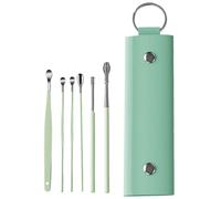 Kit de nettoyage des oreilles, outil pour enlever la cire d'oreille, outil d'extraction d'oreille, curette de cire pour oreilles, nettoyeur de curettes d'oreille en acier inoxydable avec boîte de