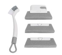 Kit de nettoyage des rainures de vitres : brosse détachable et lavable pour éliminer la saleté, idéale pour la maison et la voiture.