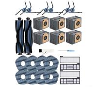 Kit de nettoyage efficace pour Eufy X10 Pro pour aspirateur Omni, brosse principale, filtres, serpillères, sacs à poussière et brosses latérales pour une maison impeccable