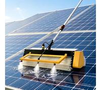 Kit de nettoyage électrique amélioré pour panneaux solaires - Brosse rotative motorisée 150W 380 tr/min, largeur de nettoyage de 61 cm, tête rotative à 360° pour toiture(Corded,5.6M(19ft))