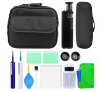 Kit de nettoyage en fibre de verre 400X pour microscope 2,5 mm | Grossissement 400x, test précis du connecteur, interface 2,5 mm/1,25 mm, lingettes sans poussière, entretien rapide