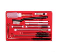Kit de nettoyage en spray de 23 pièces avec fil et brosses en nylon dans un étui de rangement pour aspiration, alimentation par gravité, HVLP, outils d'aérographe, entretien et retrait