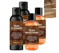 Kit de nettoyage et d'éclaircissement pour teck destiné au mobilier d'extérieur, nettoyant et éclaircissant pour teck, détachant et éclaircissant pour bois de teck, pour bois vieilli. (2PCS)