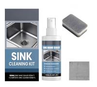 Kit de nettoyage et nano-scellement pour éviers en composite - Pour granit, quartz, résine de synthèse (Solid Surface) - Restaure l'aspect et protège - Convient aux éviers (1Pièce)