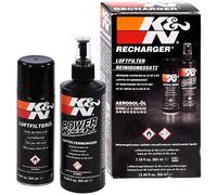 K & N - Kit Nettoyage Filtre Bombe 204Ml Huile + Bouteille 355Ml Nettoyant [3704-0074]
