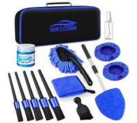 Kit de Nettoyage intérieur de Voiture 15 pièces avec Outil de Nettoyage de Pare-Brise, brosses de Nettoyage de Voiture, Gel de Nettoyage de Voiture, Accessoires pour intérieur de Voiture