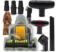 Kit de nettoyage ménager Accessoires pour aspirateur et air comprimé pour animaux de compagnie Brosse turbo Buse pour aspirateur Tête pivotante avec adaptateur de fixation d'aspirateur de 35 mm à 32