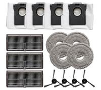 Kit de nettoyage ménager pour MOVA P10 Pro et Ultra avec serpillères filtrantes, sacs et brosses latérales pour animaux domestiques et enfants