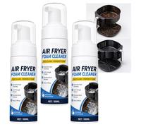 Kit de Nettoyage Mousse pour Friteuse à Air, Dégraissant Puissant pour Paniers Céramiques, Élimine Aliments Brûlés & Graisse, Formule Rapide Sans Résidu, Compatible Anti-Adhésif (3pcs)