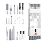 Kit de Nettoyage Multifonction 22 en 1 pour Ordinateur Portable, Extracteur de Clavier avec Stylo de Nettoyage, Outil de Dépoussiérage pour Casques Bluetooth, écrans D'ordinateur et Appareils, Blanc