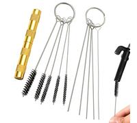 Kit de Nettoyage pour Aérographe | Brosse de Nettoyage pour Tubes | Outil à Aiguille en Acier Inoxydable pour Embouts et Buses | Accessoire Portable pour Artisans et Loisirs Créatifs à Domicile