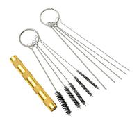 Kit de Nettoyage pour Aérographe | Brosse de Nettoyage pour Tubes | Outil à Aiguille en Acier Inoxydable pour Embouts et Buses | Accessoire Portable pour Artisans et Loisirs Créatifs à Domicile