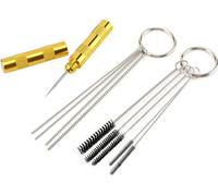 Kit de nettoyage pour aérographe, différentes brosses aérographes, construction usinée tout en métal pour les professionnels Réparer Master Home