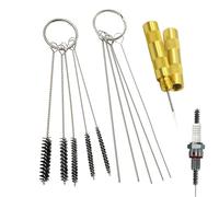 Kit de Nettoyage pour Aérographe | Outil de Nettoyage pour Pinceaux | Aiguilles Buses Manches en Acier Inoxydable Puissant Portable | Pour Artistes à Domicile et Travail