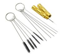 Kit de Nettoyage pour Aérographe | Outil de Nettoyage pour Pinceaux | Aiguilles Buses Manches en Acier Inoxydable Puissant Portable | Pour Artistes à Domicile et Travail