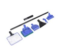 kit de nettoyage pour aquarium 5 en 1, brosses, râteau, épuisette, fourche, éponge, pour un nettoyage en profondeur de l'aquarium