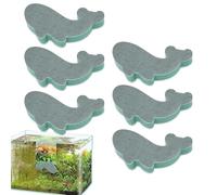 Kit de nettoyage pour aquarium | 6 Pièces Amusant Nettoyeur Lavable - Grattoir Brosse pour Bac à Poissons | Maison Bureau Salle de Bain Ustensile Armoire Fenêtre Miroir Vitre Coin