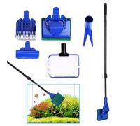 Kit de Nettoyage pour Aquarium, Grattoir à algues détachable, Ensemble d'outils d'entretien d'aquarium, pour Algue de Paroi, Bac à Poisson, Reptile, Terrarium à Domicile