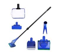 Kit de Nettoyage pour Aquarium,Set de Grattoir à Manche Télescopique | Ensemble d'outils d'entretien d'aquarium,pour Algue de Paroi, Bac à Poisson, Reptile, Terrarium à Domicile
