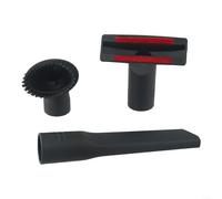Kit de nettoyage pour aspirateur - Brosse de nettoyage pour tapisserie d'ameublement et suceur plat - 35 mm - Buse d'aspiration pour canapé, suceur plat et brosse à épousseter ronde pour la maison, le