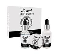 Kit de nettoyage pour barbe - Kit d'entretien de barbe - Kit de nettoyage - Kit de nettoyage - Baume à barbe - Shampooing à barbe - Cadeau pour homme - 3 pièces