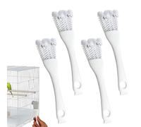 Kit de nettoyage pour cage à oiseaux avec long manche et pelle 4 pièces pour enlever facilement les déjections d'oiseaux pour perroquets et animaux domestiques, outil de nettoyage durable et
