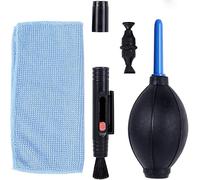 Kit de Nettoyage pour Camera,Incluant 1 x Stylo de Nettoyage d'Objectif Double Face/1 x Souffleur d'air/1 x Chiffon de Nettoyage en Microfibres(Canon,Nikon,Pentax,Sony)
