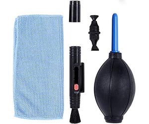 Kit de Nettoyage pour Camera, Incluant 1 x Stylo de Nettoyage d'Objectif Double Face / 1 x Souffleur d'air / 1 x Chiffon de Nettoyage en Microfibres(Canon, Nikon, Pentax, Sony)