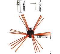 Kit de nettoyage pour cheminée, tête de brosse en nylon, tige flexible, 8M