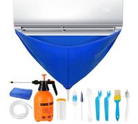 Kit de nettoyage pour climatiseur divisé - 1 ensemble de mini sac de nettoyage divisé, housse de climatiseur étanche, protection murale contre la poussière pour la maison