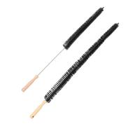 Kit de Nettoyage pour Conduit de Sécheuse 2 Pièces, Manche Long | Poils Complets, Plastique et Bois, Nettoyage Multifonctionnel, pour Conduit de Sécheuse et Paroi Intérieure