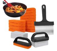 Kit de nettoyage pour de cuisson - Grattoir à dessus plat, outil de