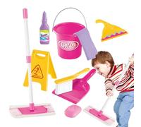 Kit de nettoyage pour enfants - Développe vos compétences, kit de jeu de rôle domestique, jeux de rôle, jouets ménagers pour et filles à partir de 3 ans, avec balai, serpillère, balayette