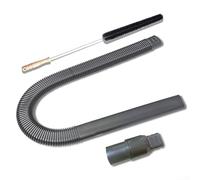 Kit de nettoyage pour grille d'aération de sèche-linge avec long tuyau flexible et brosse suceur plat pour nettoyer les peluches des aérations difficiles d'accès des machines à laver et réfrigérateurs