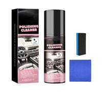 Kit de nettoyage pour habitacle de voiture 100 ml avec polissage de voiture, chiffon en microfibre et éponge, kit d'entretien pour l'intérieur du plastique, des coussins, du cuir et des robinetteries