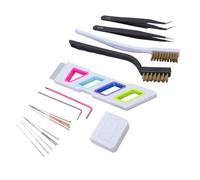 Kit de Nettoyage pour Imprimante 3D, Nettoyage Flexible de Buse | Conception légère, pointes de précision, brosse en laiton, accessoire d\'entretien, finition du modèle