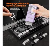 Kit De Nettoyage Pour Iphone Airpods Claviers Ordinateurs Et Tablettes,Nettoyeur D'Écran Multifonctionnel Pour Ecouteurs,Téléphones,Appareils Photo,Tout-En-Un Avec Brevet-Violet[Z513]